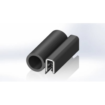 RS PRO Black Ethylene Propylene Diene Monomer Edging Strip, 20 m, D-Type, 31.5 mm Width, 20 mm Height 175-2559