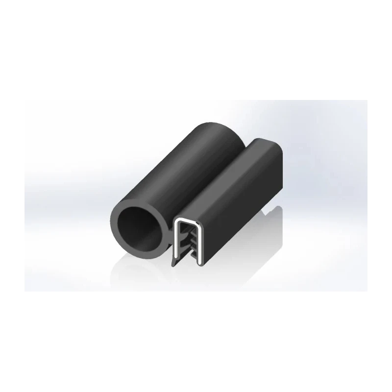 RS PRO Black Ethylene Propylene Diene Monomer Edging Strip, 20 m, D-Type, 31.5 mm Width, 20 mm Height 175-2559