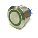 RS PRO Illuminated Push Button Switch Momentary Panel Mount SPDT Green LED IP67 250 V 175-8349
