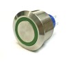 RS PRO Illuminated Push Button Switch Momentary Panel Mount SPDT Green LED IP67 250 V 175-8349