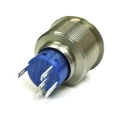 RS PRO Illuminated Push Button Switch Momentary Panel Mount SPDT Green LED IP67 250 V 175-8349