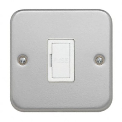 Contactum 13A 1 Gang Fused Spur Metalclad White IP2X 