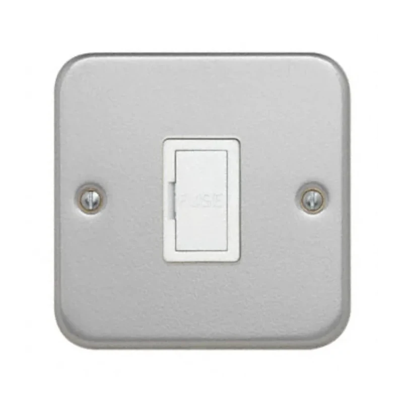 Contactum 13A 1 Gang Fused Spur Metalclad White IP2X 