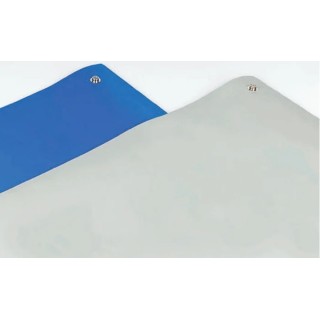 Plastic Systems Grey ESD-Safe Mat Bench Floor Synthetic Rubber Smooth Surface 1.8 m x 1.2 m x 3.2 mm 466-1671