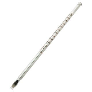 Brannan Immersion Glass Thermometer, 110 °C Maximum Temperature, Green Spirit Filling, 200mm Length 44/425/0