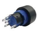 RS PRO Illuminated Push Button Switch Momentary Panel Mount SPDT Red LED 22.2 mm Cutout IP65 250 V 3,5A 175-8427