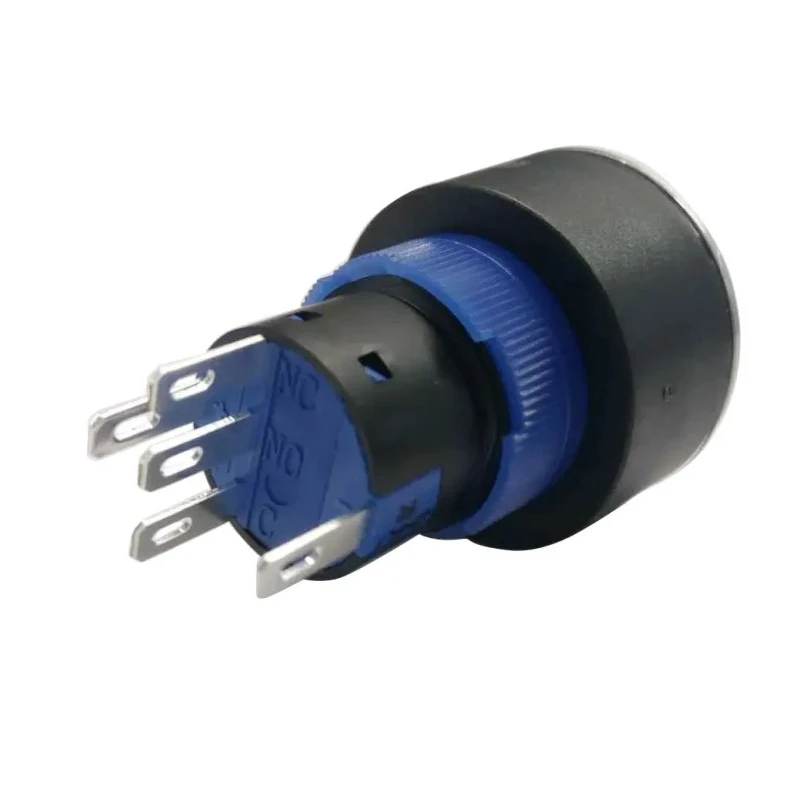 RS PRO Illuminated Push Button Switch Momentary Panel Mount SPDT Red LED 22.2 mm Cutout IP65 250 V 3,5A 175-8427