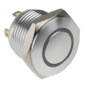 RS PRO Illuminated Momentary Push Button Switch Panel Mount 16 mm Cutout SPST Red Green LED IP67 36 V dc 175-8499