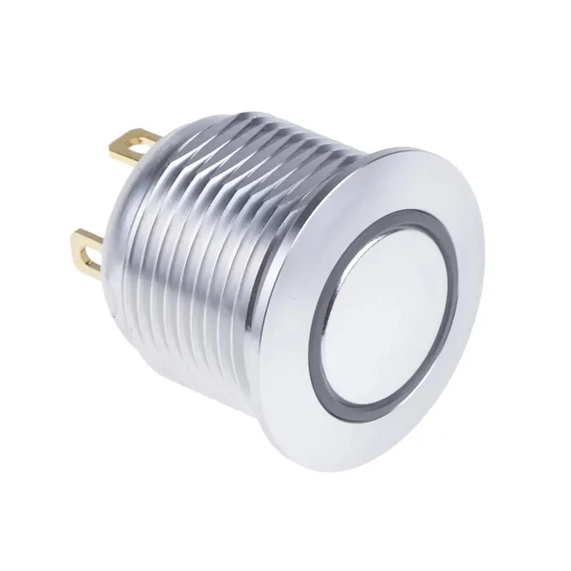 RS PRO Illuminated Momentary Push Button Switch Panel Mount 16 mm Cutout SPST Blue LED IP67 36V dc 175-8571
