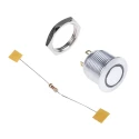 RS PRO Illuminated Momentary Push Button Switch Panel Mount 16 mm Cutout SPST Blue LED IP67 36V dc 175-8571