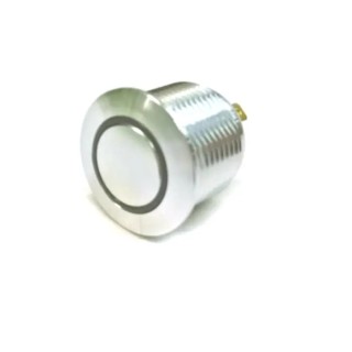RS PRO Illuminated Momentary Push Button Switch Panel Mount 16 mm Cutout SPST Blue LED IP67 36V dc 175-8568