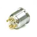 RS PRO Illuminated Momentary Push Button Switch Panel Mount 16 mm Cutout SPST Blue LED IP67 36V dc 175-8568