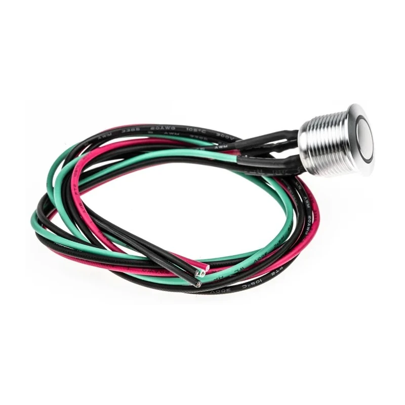 RS PRO Illuminated Push Button Switch, Momentary, Panel Mount, 16 mm Cutout, SPST Contact, Green LED, IP67, 36 V dc 175-8575