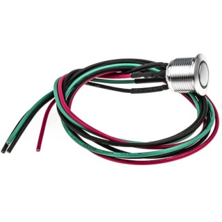 RS PRO Illuminated Push Button Switch Momentary Panel Mount 16 mm Cutout SPST Green LED IP67 36V dc 175-8555