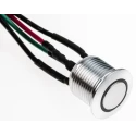 RS PRO Illuminated Push Button Switch Momentary Panel Mount 16 mm Cutout SPST Green LED IP67 36V dc 175-8555