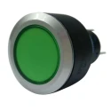 RS PRO Illuminated Momentary Push Button Switch, Panel Mount, 22.2 mm Cutout, SPDT, Green LED, IP65, 250 V AC 175-8982