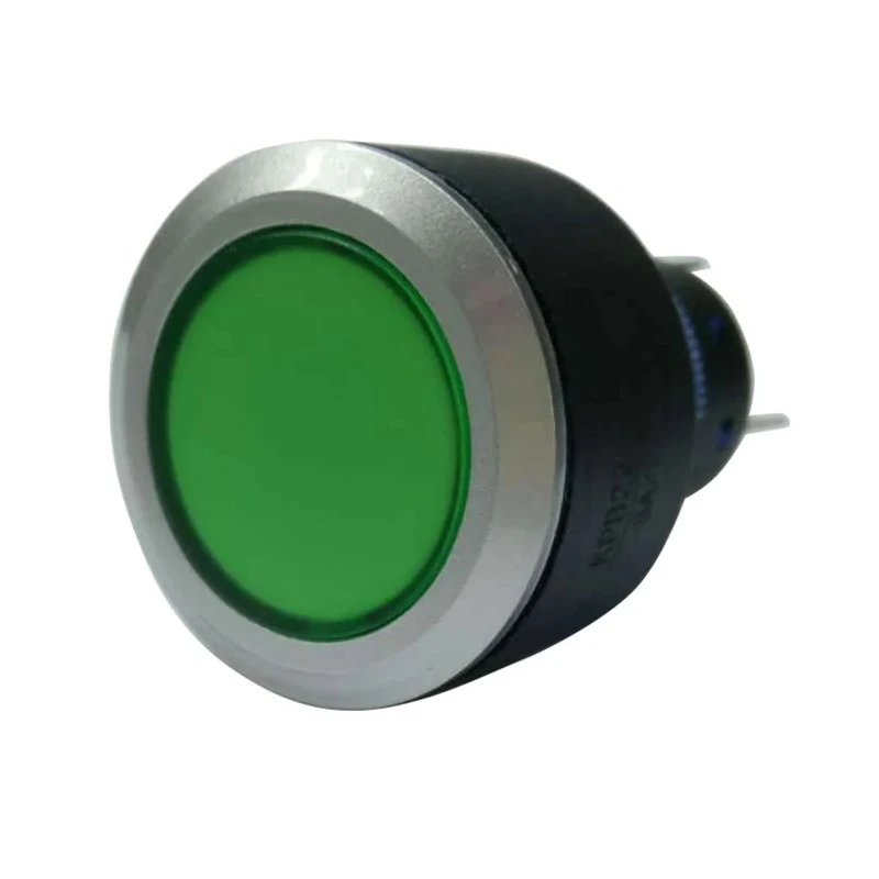 RS PRO Illuminated Momentary Push Button Switch, Panel Mount, 22.2 mm Cutout, SPDT, Green LED, IP65, 250 V AC 175-8982
