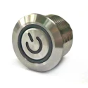 RS PRO Illuminated Momentary Push Button Switch, Panel Mount, 16 mm Cutout, SPST, Blue LED, IP67, 36 V dc 175-9119