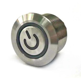 RS PRO Illuminated Momentary Push Button Switch, Panel Mount, 16 mm Cutout, SPST, Blue LED, IP67, 36 V dc 175-9119