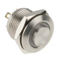 RS PRO Illuminated Momentary Push Button Switch Panel Mount 16 mm Cutout SPST Green LED IP67 36 V DC 175-9125