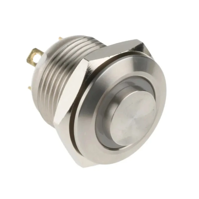 RS PRO Illuminated Momentary Push Button Switch Panel Mount 16 mm Cutout SPST Green LED IP67 36 V DC 175-9125
