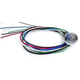 RS PRO Illuminated Momentary Push Button Switch, Panel Mount, 16 mm Cutout, SPST, RGB LED, IP67, 36 V dc Model 175-9133