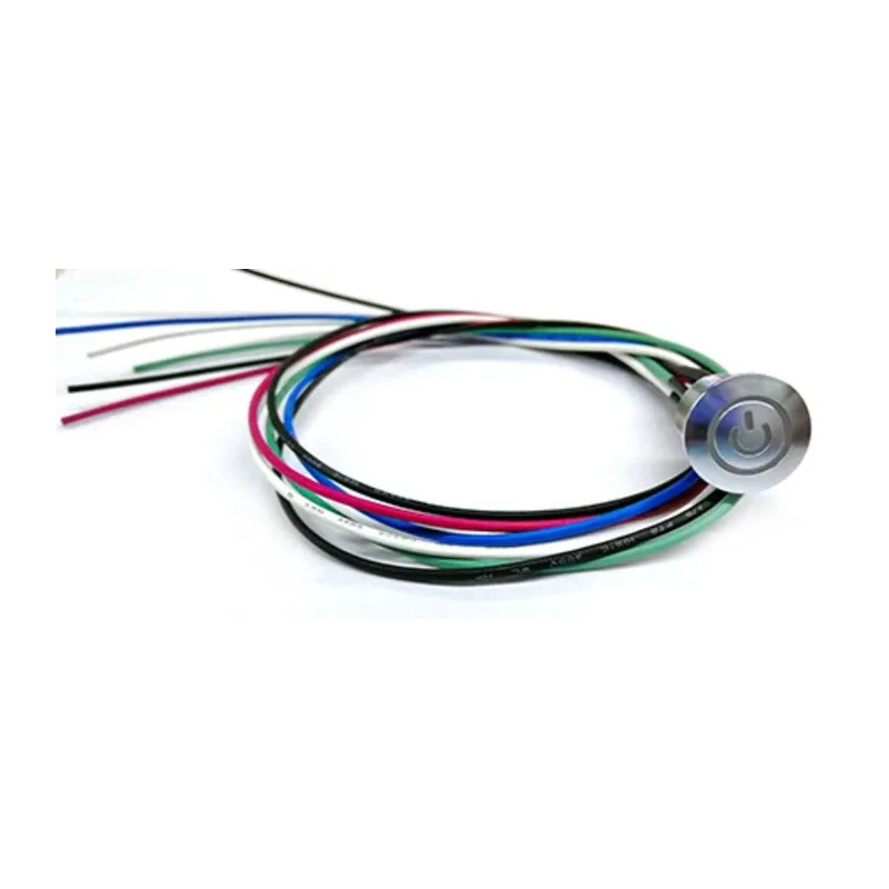 RS PRO Illuminated Momentary Push Button Switch, Panel Mount, 16 mm Cutout, SPST, RGB LED, IP67, 36 V dc Model 175-9133