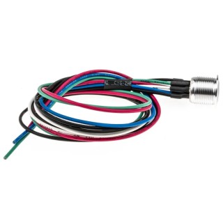 RS PRO Illuminated Momentary Push Button Switch, Panel Mount, 16 mm Cutout, SPST, RGB LED, IP67, 36 V DC 175-9131