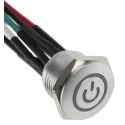 RS PRO Illuminated Momentary Push Button Switch Panel Mount 16 mm Cutout SPST RGB LED IP67 36 V dc 175-9172
