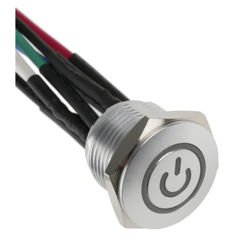 RS PRO Illuminated Momentary Push Button Switch Panel Mount 16 mm Cutout SPST RGB LED IP67 36 V dc 175-9172