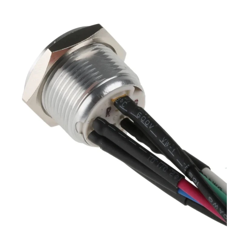 RS PRO Illuminated Momentary Push Button Switch Panel Mount 16 mm Cutout SPST RGB LED IP67 36 V dc 175-9172
