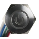 RS PRO Illuminated Momentary Push Button Switch Panel Mount 16 mm Cutout SPST RGB LED IP67 36 V dc 175-9172