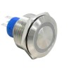RS PRO Push Button Switch Panel Mount 25mm Cutout Silver Round SPDT IP67 175-9255
