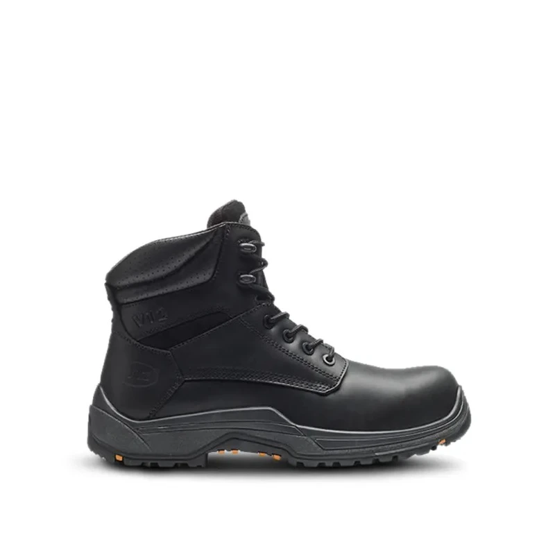 V12 Footwear Bison Black Composite Toe Capped Safety Boots EU 41, EN ISO 20345:2011 S3 HRO SRC VR600.01/07