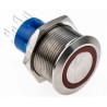 RS PRO Illuminated Momentary Push Button Switch Panel Mount 22.2 mm Cutout DPDT Red LED IP67 250 V ac 175-9242