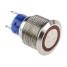RS PRO Illuminated Momentary Push Button Switch Panel Mount SPDT Red LED IP67 22.2 mm Cutout 250V 3, 5A 175-9319