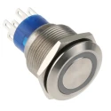 RS PRO Illuminated Momentary Push Button Switch Panel Mount DPDT Green LED IP67 250V AC 175-9248