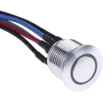 RS PRO Illuminated Momentary Push Button Switch Panel Mount 16 mm Cutout SPST RGB LED IP67 36 V dc 175-9387