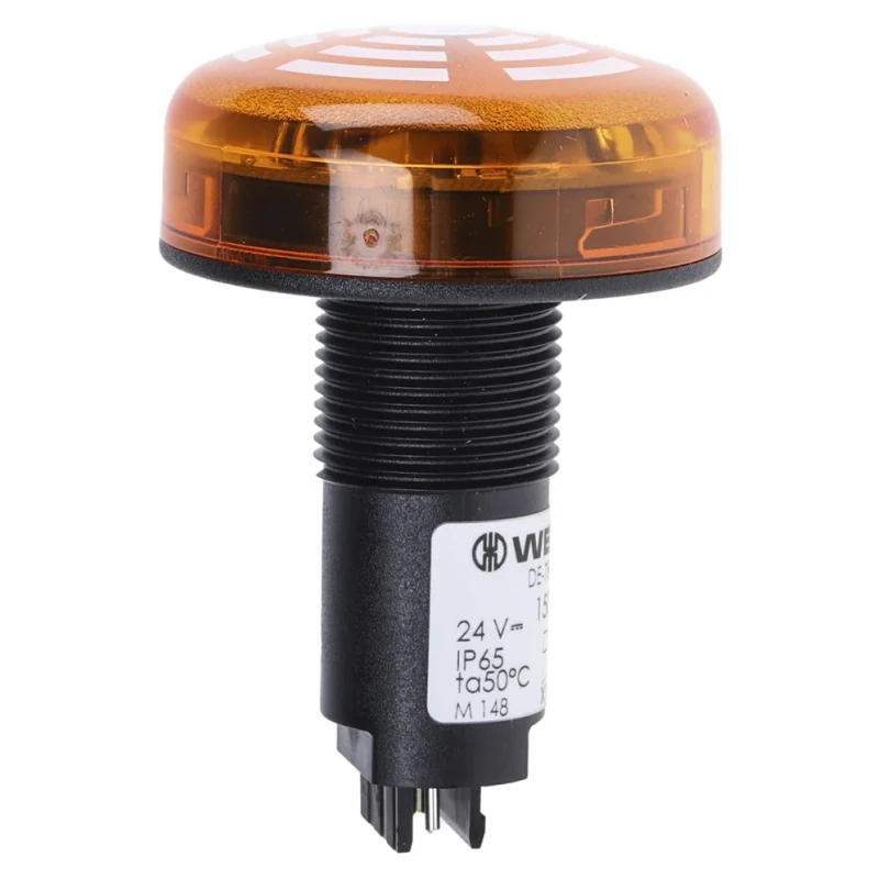 Werma 150 Series Yellow Beacon-Buzzer Combination IP65 24V DC Built-In 80 dB Continuous Tone 150.300.55