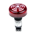 Werma 150 Series Red Beacon-Buzzer Combination IP65 24V dc 80 dB Continuous Tone 150.100.55