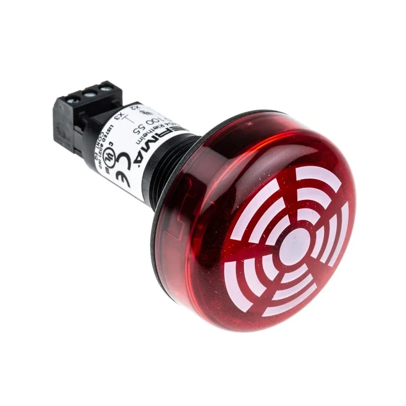 Werma 150 Series Red Beacon-Buzzer Combination IP65 24V dc 80 dB Continuous Tone 150.100.55