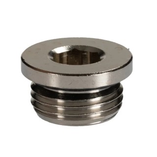 RS PRO G Nitrile Rubber (NBR) Plug Fitting BSPP NPTF Metric BSPT Thread 13.5mm Length Model 176-1051