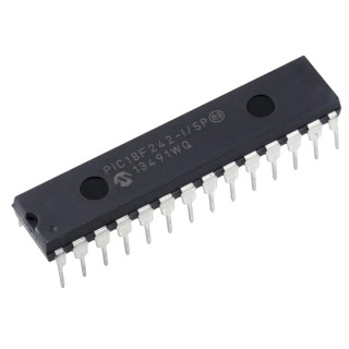 Microchip 8-bit PIC18F Microcontroller 16kB FLASH 40 MHz 28-Pin SPDIP PIC18F242-I/SP