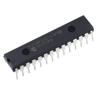 Microchip 8-bit PIC18F Microcontroller 16kB FLASH 40 MHz 28-Pin SPDIP PIC18F242-I/SP