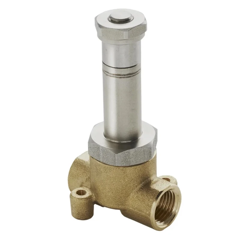 RS PRO Solenoid Valve 2 Port NC 1/4 in Brass Body 40 bar Operating Pressure 140°C Max Temperature 176-2055