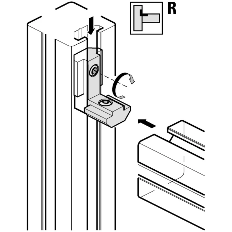 Bosch Rexroth Connecting Component Inner Bracket Strut Profile 20 mm Groove Size 6 mm Thread M4 3842535575