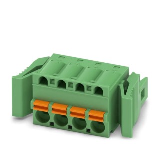 Phoenix Contact FKC 2.5/4-ST-5.08-RF Series Pluggable Terminal Block, 4-Contact, 5.08 mm Pitch, 1 Row, 12 A Current 1925715