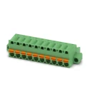 Phoenix Contact Pluggable Terminal Block 10-Contact 5.08 mm Pitch 1 Row 630V 12A Green Polyamide 1873281