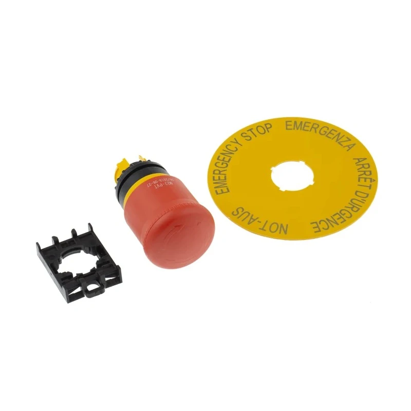 Eaton RMQ Titan M22 Series Turn to Release Emergency Stop Push Button Front Mount 22mm 78639646 M22-PVT+M22-A+M22-XAK1
