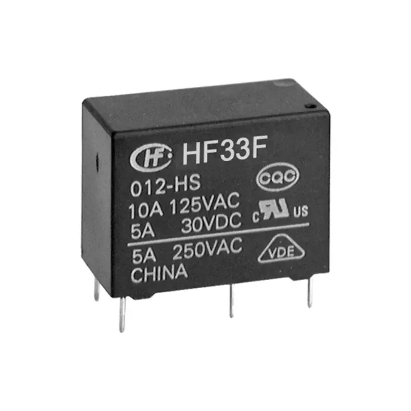 Hongfa Europe GMBH PCB Power Relay SPST, 5V dc Coil, 10A Switching Current, Silver Alloy Contacts HF33F/005-HSL3F